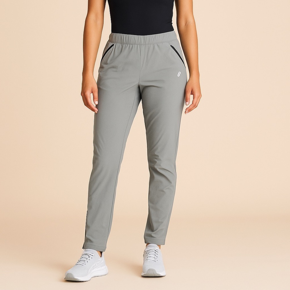 Asics Women's Performance Gray Sweat Track Athletic Jogger Pants Size Large